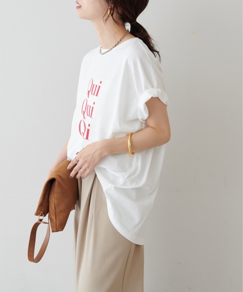 LARUTA(ラルータ)の「【LARUTA】汗染み防止バックスリットロゴT(Tシャツ/カットソー・レディース・チャコールグレー/ブラウン/オフホワイト/ホワイト系その他・FREE)」の10枚目の写真