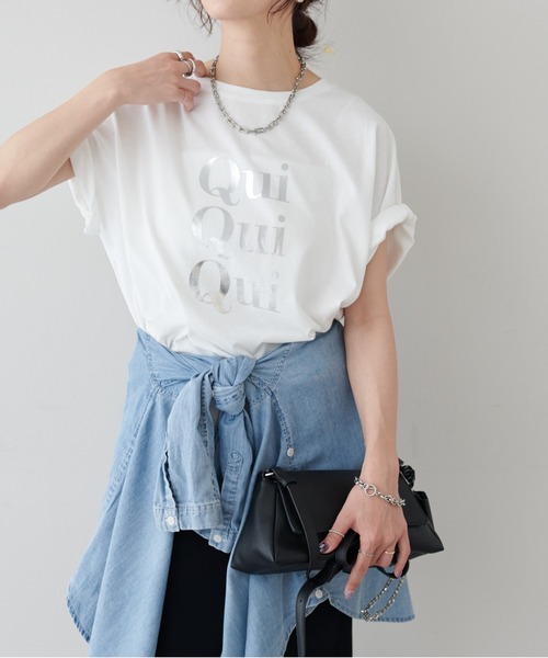 LARUTA(ラルータ)の「【LARUTA】汗染み防止バックスリットロゴT(Tシャツ/カットソー・レディース・チャコールグレー/ブラウン/オフホワイト/ホワイト系その他・FREE)」の8枚目の写真