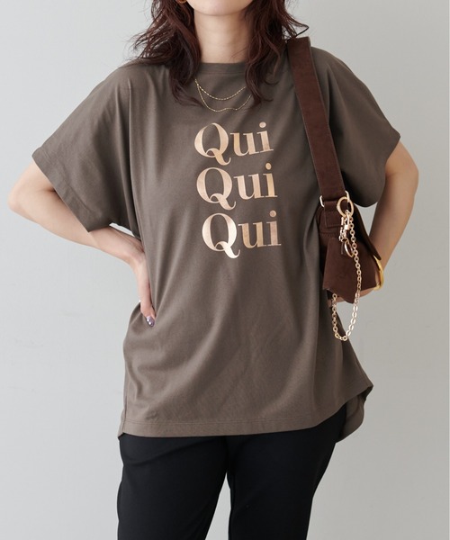 LARUTA(ラルータ)の「【LARUTA】汗染み防止バックスリットロゴT(Tシャツ/カットソー・レディース・チャコールグレー/ブラウン/オフホワイト/ホワイト系その他・FREE)」の20枚目の写真