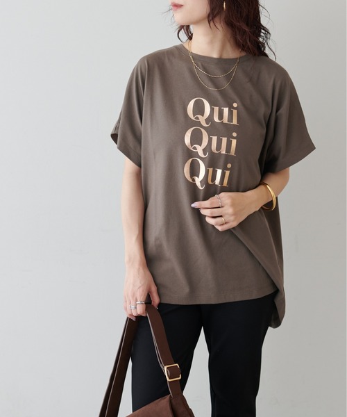 LARUTA(ラルータ)の「【LARUTA】汗染み防止バックスリットロゴT(Tシャツ/カットソー・レディース・チャコールグレー/ブラウン/オフホワイト/ホワイト系その他・FREE)」の21枚目の写真