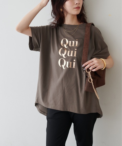 LARUTA(ラルータ)の「【LARUTA】汗染み防止バックスリットロゴT(Tシャツ/カットソー・レディース・チャコールグレー/ブラウン/オフホワイト/ホワイト系その他・FREE)」の22枚目の写真