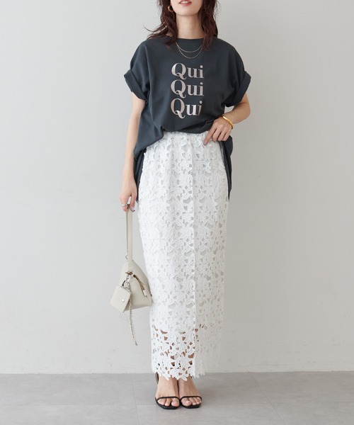 LARUTA(ラルータ)の「【LARUTA】汗染み防止バックスリットロゴT(Tシャツ/カットソー・レディース・チャコールグレー/ブラウン/オフホワイト/ホワイト系その他・FREE)」の19枚目の写真
