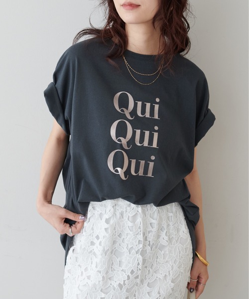 LARUTA(ラルータ)の「【LARUTA】汗染み防止バックスリットロゴT(Tシャツ/カットソー・レディース・チャコールグレー/ブラウン/オフホワイト/ホワイト系その他・FREE)」の16枚目の写真
