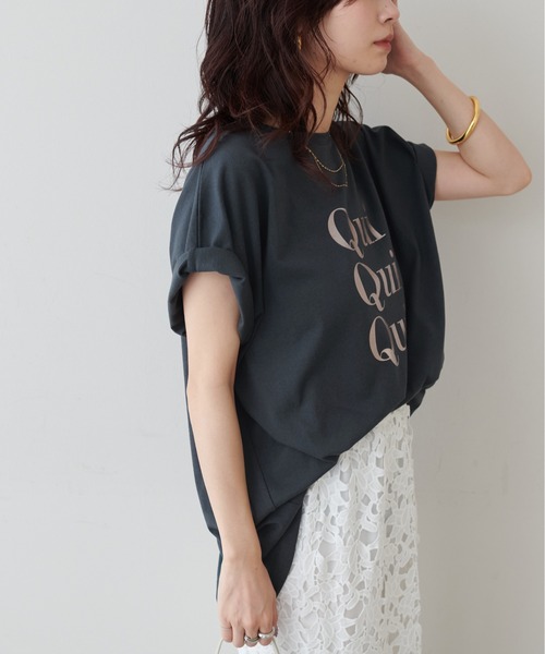 LARUTA(ラルータ)の「【LARUTA】汗染み防止バックスリットロゴT(Tシャツ/カットソー・レディース・チャコールグレー/ブラウン/オフホワイト/ホワイト系その他・FREE)」の17枚目の写真