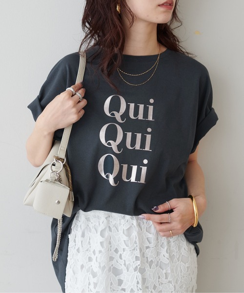 LARUTA(ラルータ)の「【LARUTA】汗染み防止バックスリットロゴT(Tシャツ/カットソー・レディース・チャコールグレー/ブラウン/オフホワイト/ホワイト系その他・FREE)」の15枚目の写真