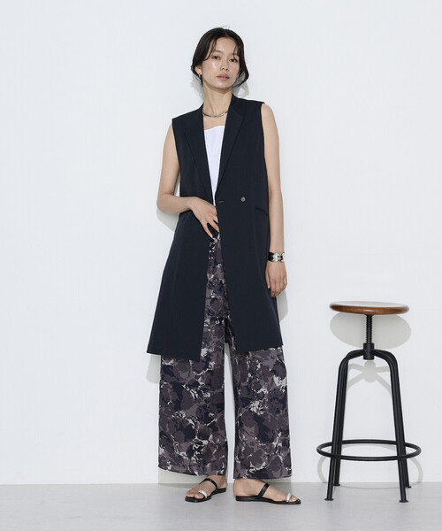 COMME CA（コムサ）の「〔 TALLサイズ 〕 TCポンチ ジレ（ベスト・レディース・ネイビー/ベージュ・15号）」の5枚目の写真