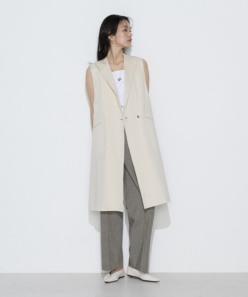 COMME CA（コムサ）の「〔 TALLサイズ 〕 TCポンチ ジレ（ベスト・レディース・ネイビー/ベージュ・15号）」の11枚目の写真
