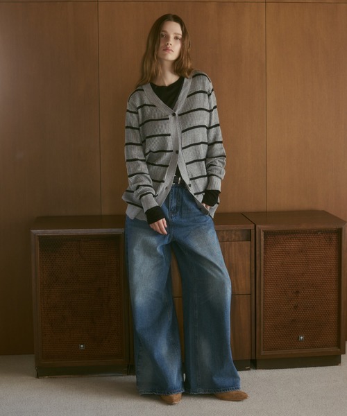 ELTONE(エルトーン)の「ルーズワイドデニムパンツ(デニムパンツ・レディース・ブルー・S/M)」の9枚目の写真