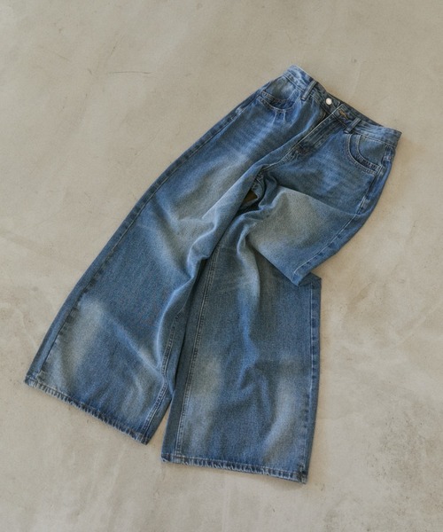ELTONE(エルトーン)の「ルーズワイドデニムパンツ(デニムパンツ・レディース・ブルー・S/M)」の20枚目の写真