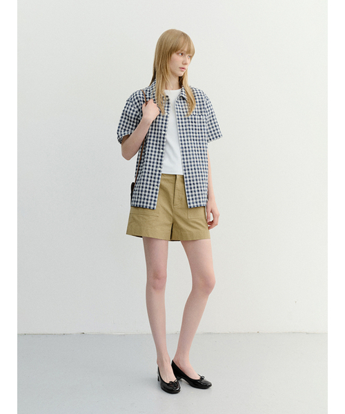 DUNST(ダンスト)の「UNISEX CHECKED PAJAMA SHIRT_UDSH6B133_NAVY CHECK(シャツ/ブラウス・レディース・ネイビー・SMALL/MEDIUM/LARGE/X-LARGE/X-SMALL)」の2枚目の写真