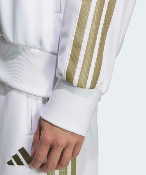 adidas(アディダス)の「Stadium Gold レギュラーフィット トラックトップ / ジャージ / トラックジャケット / アディダス adidas(ジャージ・メンズ・ホワイト・X-LARGE/X-SMALL/MEDIUM/SMALL/LARGE/XX-LARGE)」の6枚目の写真