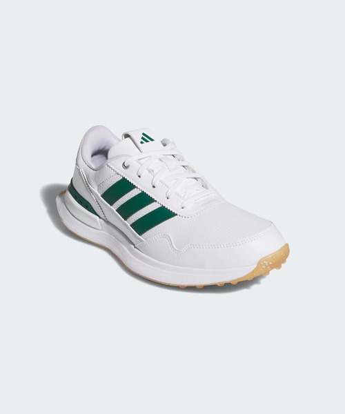 adidas（アディダス）の「S2G 26 レザー スパイクレス ゴルフ / S2G 26 LEATHER SPIKELESS GOLF【adidas Golf/アディダスゴルフ】（スニーカー・レディース・ホワイト×グリーン・22.5cm/23.5cm/24.5cm/25.5cm/23.0cm/24.0cm/25.0cm/26.0cm/22.0cm）」の3枚目の写真