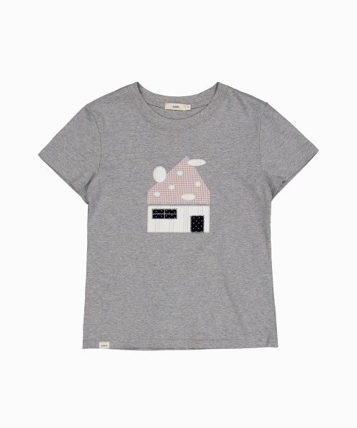 NAATS(ナツ)の「Dot home patch t-shirt, melange gray(Tシャツ/カットソー・レディース・その他・FREE)」の3枚目の写真