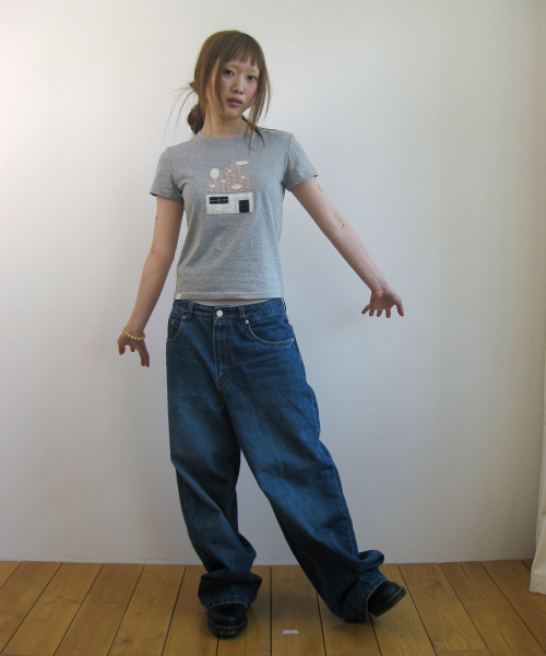 NAATS(ナツ)の「Dot home patch t-shirt, melange gray(Tシャツ/カットソー・レディース・その他・FREE)」の9枚目の写真