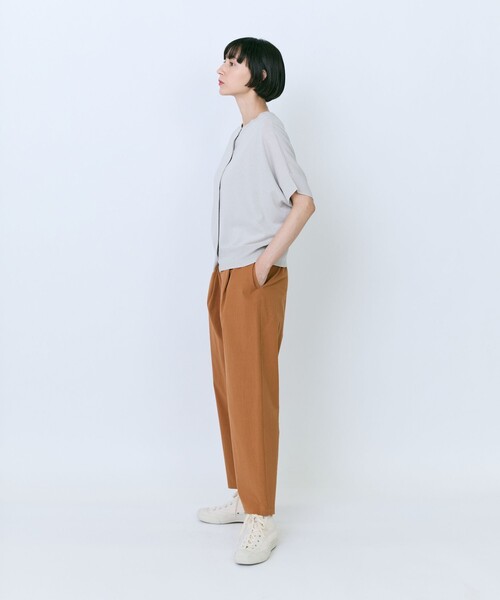 LOISIR(ロワズィール)の「【2WAY】和紙コットン天竺ボクシーカーディガン(カーディガン/ボレロ・レディース・ブラック/グレー/グレイッシュベージュ・FREE)」の12枚目の写真