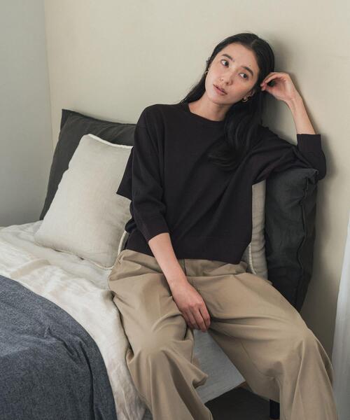 URBAN RESEARCH DOORS（アーバンリサーチドアーズ）の「ウォッシャブルブライトプルオーバー（その他トップス・レディース・チャコールグレー/オートミール/ブラウン系その他・FREE）」の9枚目の写真