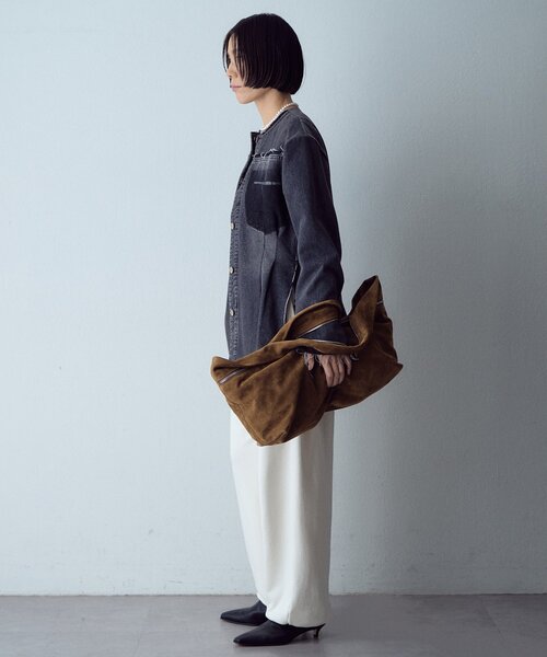 Whim Gazette（ウィムガゼット）の「【LITKOVSKA】別注FITTED DENIM JACKET（デニムジャケット・レディース・ブラック・34）」の5枚目の写真