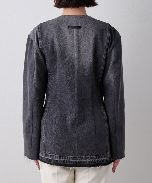 Whim Gazette（ウィムガゼット）の「【LITKOVSKA】別注FITTED DENIM JACKET（デニムジャケット・レディース・ブラック・34）」の13枚目の写真