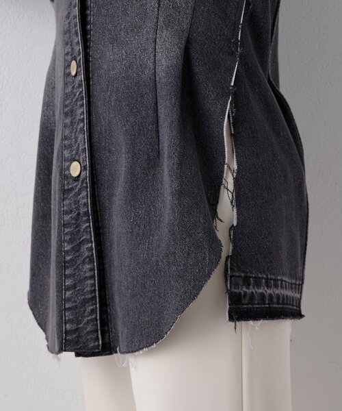 Whim Gazette（ウィムガゼット）の「【LITKOVSKA】別注FITTED DENIM JACKET（デニムジャケット・レディース・ブラック・34）」の18枚目の写真