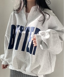 NEW GENTLEMAN（ニュージェントルマン）の「ジッパー ハーフジップ オーバーサイズ トレーナー（スウェット）」