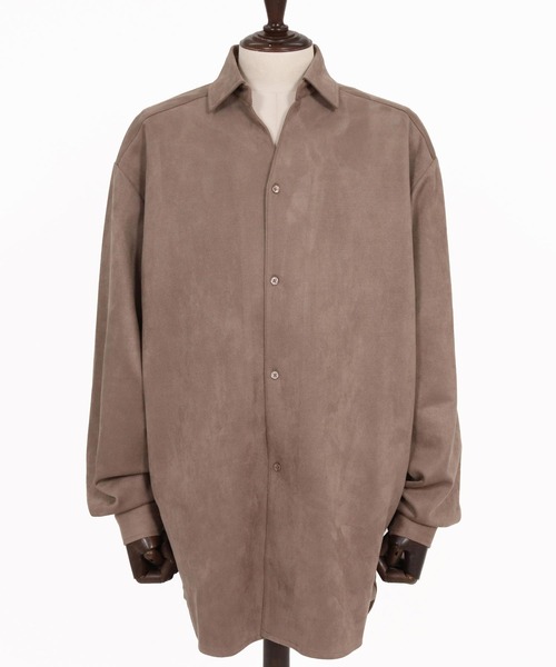 CAMBIO(カンビオ)の「ms6608-Ponti Suede Skipper Long Shirt スキッパーロングシャツ(GM-A6202W-009)(シャツ/ブラウス・メンズ・ブラック/カーキブラウン/グレイッシュベージュ・S/M/L)」の18枚目の写真
