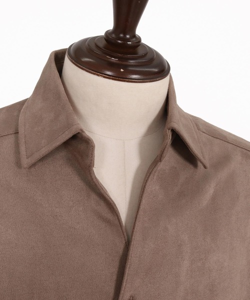 CAMBIO(カンビオ)の「ms6608-Ponti Suede Skipper Long Shirt スキッパーロングシャツ(GM-A6202W-009)(シャツ/ブラウス・メンズ・ブラック/カーキブラウン/グレイッシュベージュ・S/M/L)」の20枚目の写真