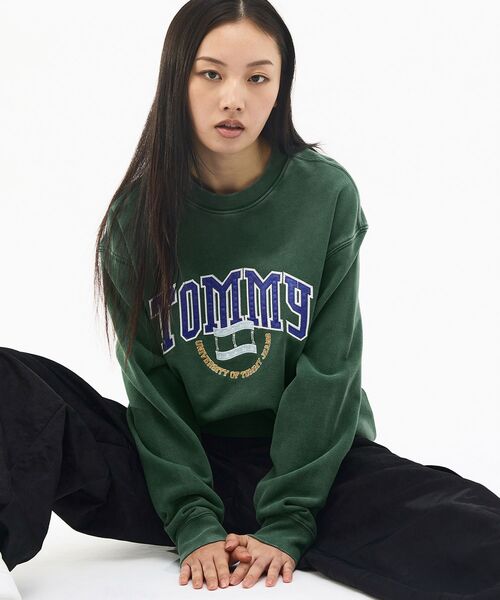 tommy jeans(トミー ジーンズ)の「リラックスバーシティクレストクルーネックトレーナー(スウェット・メンズ・ネイビー/グリーン系その他4・LARGE/X-LARGE/MEDIUM/SMALL)」の16枚目の写真