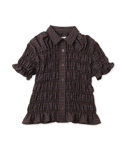 atmos pink Plaid Shirring Shirt / アトモス ピンク プレイド シャーリング シャツ