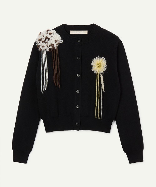 leinwande(ラインヴァンド)の「Botanical Embroidery Cardigan / ボタニカルエンブロイダリーカーディガン(カーディガン/ボレロ・レディース・GRAY/Yellow/Black・ONE SIZE)」の7枚目の写真