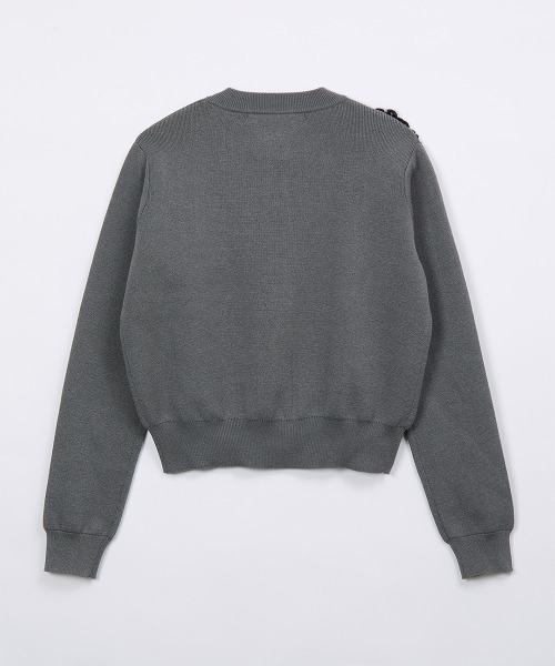 leinwande(ラインヴァンド)の「Botanical Embroidery Cardigan / ボタニカルエンブロイダリーカーディガン(カーディガン/ボレロ・レディース・GRAY/Yellow/Black・ONE SIZE)」の10枚目の写真