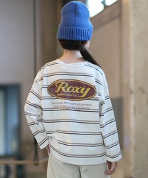 ROXY（ロキシー）の「ROXY/ロキシー 長袖 Tシャツ ロンT ロゴ バックプリント ボーダー柄 ヴィンテージライク TLT264110（Tシャツ/カットソー）」