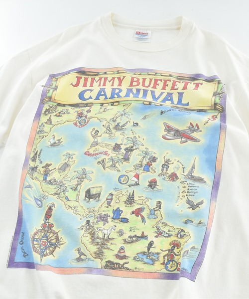 LABORATORY R(ラボラトリーアール)の「【USED】90’s Jimmy Buffett “CARNIVAL TOUR 1998” バンド Tシャツ(Tシャツ/カットソー・メンズ・ホワイト・X-LARGE)」の2枚目の写真