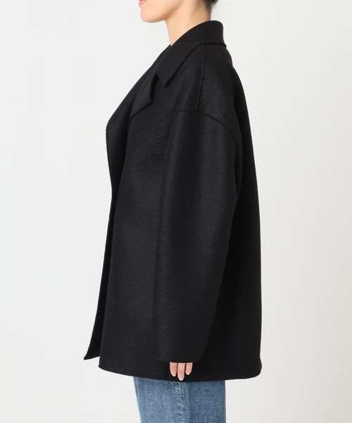 HARRIS WHARF LONDON(ハリスワーフロンドン)の「HARRIS WHARF LONDON Women dropped shoulder d.b. jacket p コート(その他アウター・レディース・ブラック・42)」の9枚目の写真