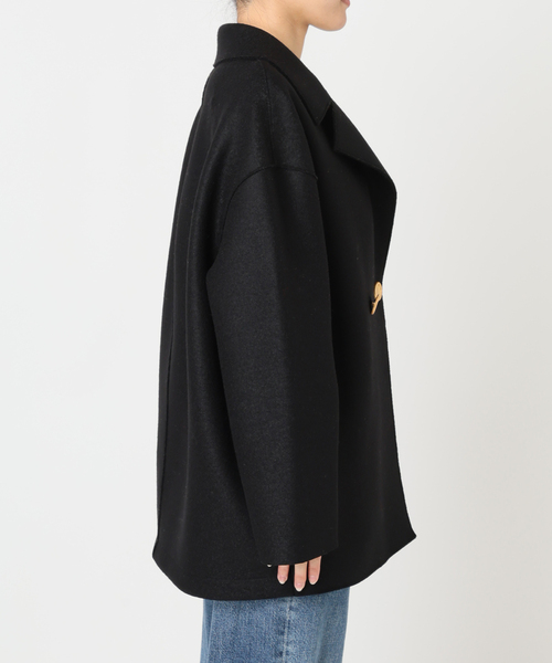 HARRIS WHARF LONDON(ハリスワーフロンドン)の「HARRIS WHARF LONDON Women dropped shoulder d.b. jacket p コート(その他アウター・レディース・ブラック・42)」の11枚目の写真
