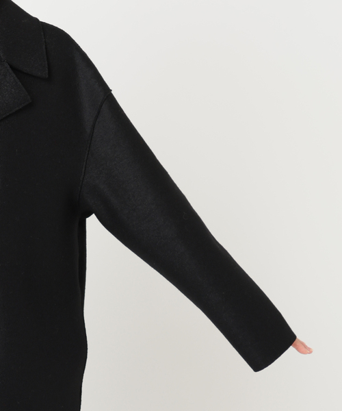 HARRIS WHARF LONDON(ハリスワーフロンドン)の「HARRIS WHARF LONDON Women dropped shoulder d.b. jacket p コート(その他アウター・レディース・ブラック・42)」の12枚目の写真