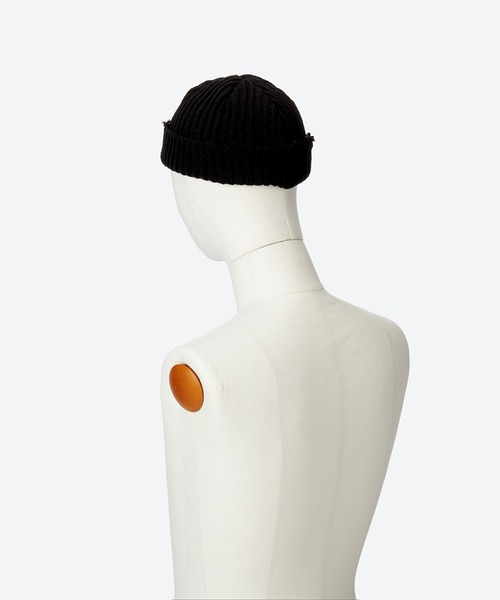 KIJIMA TAKAYUKI(キジマ タカユキ)の「DESTROYED WATCH CAP(ニットキャップ/ビーニー・レディース・アイボリー/チャコールグレー/グレイッシュベージュ・FREE)」の5枚目の写真