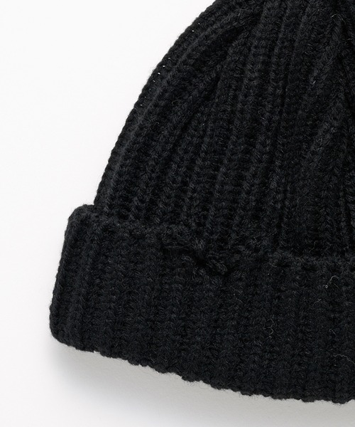 KIJIMA TAKAYUKI(キジマ タカユキ)の「DESTROYED WATCH CAP(ニットキャップ/ビーニー・レディース・アイボリー/チャコールグレー/グレイッシュベージュ・FREE)」の6枚目の写真