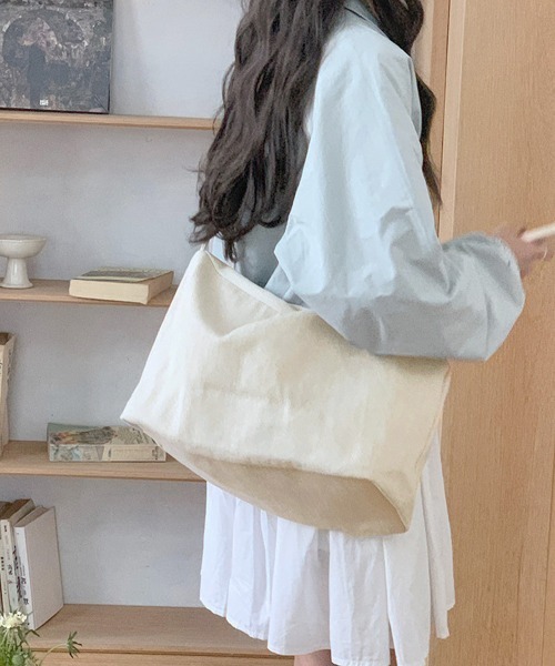 Miniministore(ミニミニストア)の「大容量ヘリンボーンキャンバストートバッグ(トートバッグ・レディース・アイボリー・FREE)」の10枚目の写真