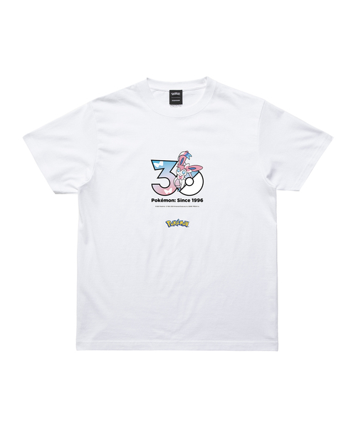 ZOZOSPOT(ゾゾスポット)の「Pokemon 30th Anniversary 1025 T-shirt 「ニンフィア」(Tシャツ/カットソー・レディース・ホワイト・SMALL/MEDIUM/LARGE/X-LARGE/XX-LARGE/XXX-LARGE/100cm/110cm/120cm/130cm/140cm/150cm/160cm)」の1枚目の写真