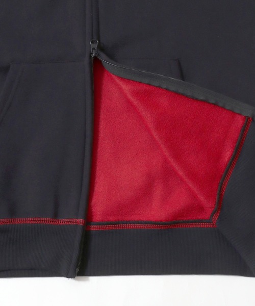 SITRY(シトリー)の「Logo Applique Color Scheme Sweat Zip Hoodie/オーバーサイズ アップリケ 裏起毛 配色 スウェット ジップパーカー フーディー レディース メンズ(パーカー・メンズ・ブラック/グレー/ネイビー・L/M)」の13枚目の写真