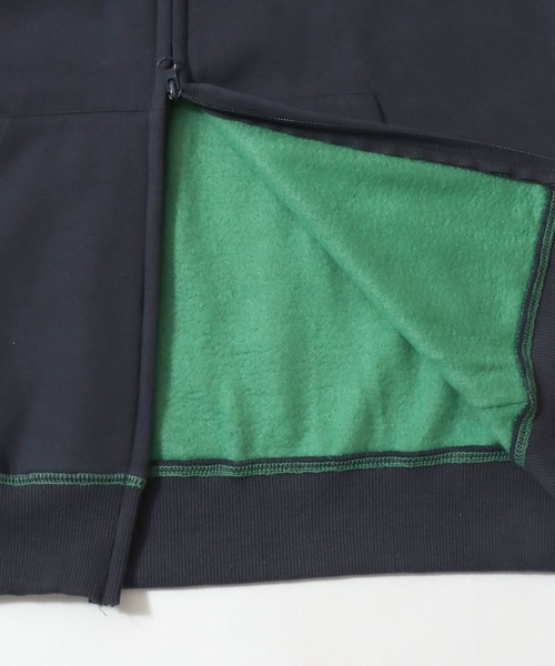 SITRY(シトリー)の「Logo Applique Color Scheme Sweat Zip Hoodie/オーバーサイズ アップリケ 裏起毛 配色 スウェット ジップパーカー フーディー レディース メンズ(パーカー・メンズ・ブラック/グレー/ネイビー・L/M)」の17枚目の写真
