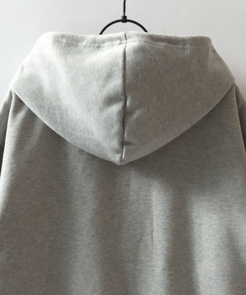 SITRY(シトリー)の「Logo Applique Color Scheme Sweat Zip Hoodie/オーバーサイズ アップリケ 裏起毛 配色 スウェット ジップパーカー フーディー レディース メンズ(パーカー・メンズ・ブラック/グレー/ネイビー・L/M)」の9枚目の写真