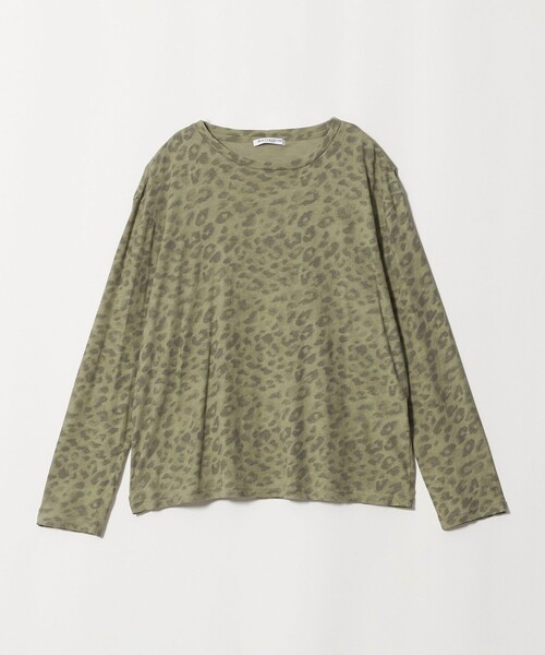 BEAUTY&YOUTH UNITED ARROWS(ビューティーアンドユースユナイテッドアローズ)の「コットン レオパードロングスリーブ プルオーバー(Tシャツ/カットソー・レディース・ベージュ/グレー系/オリーブ・FREE)」の3枚目の写真