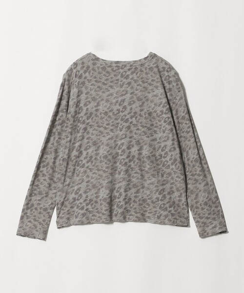 BEAUTY&YOUTH UNITED ARROWS(ビューティーアンドユースユナイテッドアローズ)の「コットン レオパードロングスリーブ プルオーバー(Tシャツ/カットソー・レディース・ベージュ/グレー系/オリーブ・FREE)」の4枚目の写真