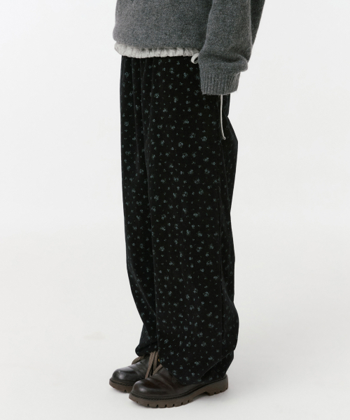 OHESHIO(オヘシオ)の「フローラルコーデュロイバンディングパンツ ブラック(その他パンツ・レディース・その他・SMALL)」の6枚目の写真