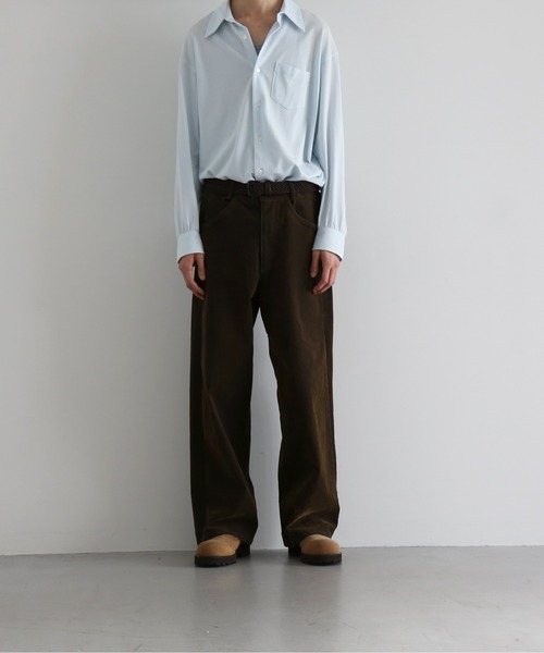 VOAAOV(ヴォアーブ)の「VOAAOV Flocky denim pant(デニムパンツ・メンズ・オリーブ/ブラウン/レッド/ブラック・1)」の1枚目の写真