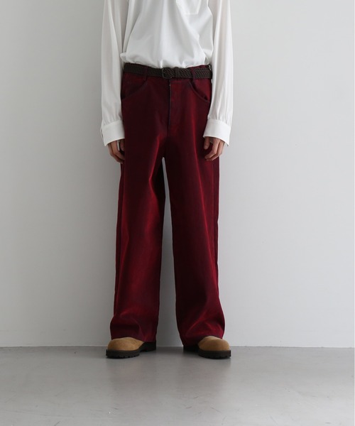 VOAAOV(ヴォアーブ)の「VOAAOV Flocky denim pant(デニムパンツ・メンズ・オリーブ/ブラウン/レッド/ブラック・1)」の4枚目の写真