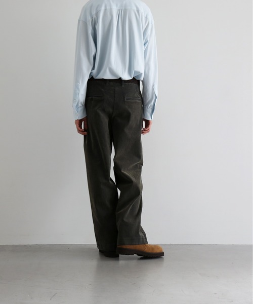 VOAAOV(ヴォアーブ)の「VOAAOV Flocky denim pant(デニムパンツ・メンズ・オリーブ/ブラウン/レッド/ブラック・1)」の3枚目の写真