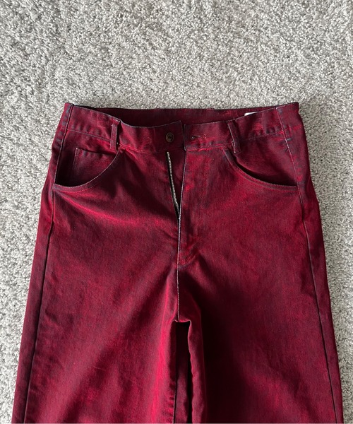 VOAAOV(ヴォアーブ)の「VOAAOV Flocky denim pant(デニムパンツ・メンズ・オリーブ/ブラウン/レッド/ブラック・1)」の11枚目の写真