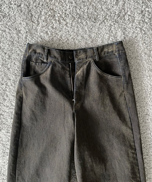 VOAAOV(ヴォアーブ)の「VOAAOV Flocky denim pant(デニムパンツ・メンズ・オリーブ/ブラウン/レッド/ブラック・1)」の9枚目の写真